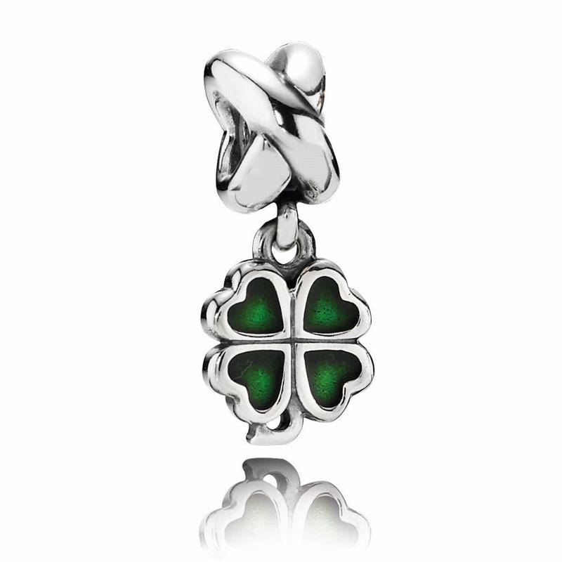 Pandora Four-Leaf Clover Dangle Charm Outlet NZ, Sterling Silver (398574-UVT)